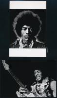 cca 1969 Jimi Hendrix (1942-1970) gitáros és énekes, 2 db mai nagyítás Fekete György budapesti fényképész hagyatékából, 15x10 cm