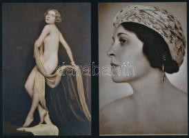 cca 1927 Angelo (1894-1974) budapesti fényképész és fotóművész hagyatékából 2 db mai nagyítás, 15x10 cm