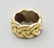 Zománcos, fém gyűrű, kopott, m: 59