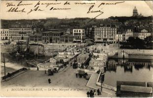 1905 Boulogne-Sur-Mer, Le Pont Marguet et les Quais / bridge, quay (tear)