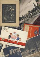Kis magyar daloskönyv + 18 db modern és 5 db régi képeslap