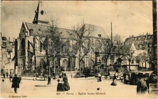 1904 Paris, Eglise Saint-Médard / church, market (EB)