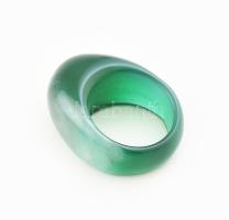 Zöld achát gyűrű, m: 54