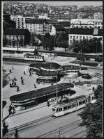 cca 1965 Budapest, látkép a Moszkva térről, 1 db mai nagyítás, 24x17,7 cm