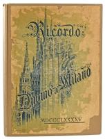 1885 Ricordo del Duomo di Milano, modern karton mappában, 20 t., 32x22 cm