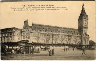 Paris, La Gare de Lyon / railway station, advertisement on the backside (EB)