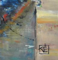 V. Tóth Éva (1964-): Nekem a Balaton... Olaj, farost. Jelzett. Hátoldalán autográf felirattal. Faker...