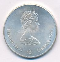 Kanada 1973. 5$ Ag "Montreali olimpia - Észak-Amerika térkép" T:1- 
Canada 1973. 5 Dollar...