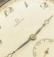 Omega zsebóra, Ezüst, jelzés nélkül (Ag), pikkelyes tokkal, jelzett tok, jelzett szerkezet: Omega, s...