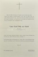 cca 1910-1969 Gróf Pálffy családi iratok: Móric, Ferenc, István levelei, Apponyi Júlia levele, fotók...