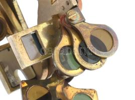 Szextáns, réz. d: 15 cm, Jelzett: Ross London