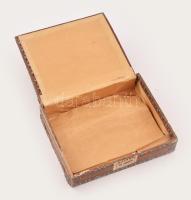 cca 1946 Dózsa szivar fadoboz, Magyar Dohányjövedék, 14x11x3 cm