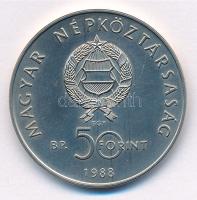 1988. 50Ft Cu-Ni "Világ Vadvédelmi Alap - Kékvércse" T:BU Adamo EM101