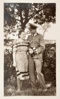 cca 1940 Német katona esküvői fotója 10x15 cm