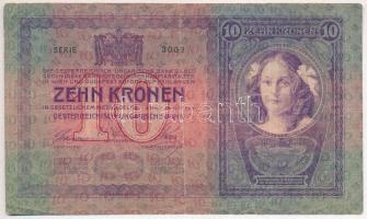 1904. 10K "3009 391136" T:III kis beszakadások, tűly. Adamo K10