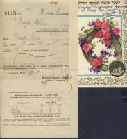1931-1949 4db judaika témájú nyomtatvány