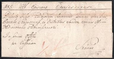 1828 Tarkovics Gergely (1744-1841) Eperjes első görögkatolikus püspöke (1817-1841) által aláírt levé...