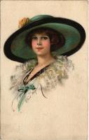 1917 Lady art postcard. Paul Heckscher Serie 1025/4. s: Ford Harper (EK)