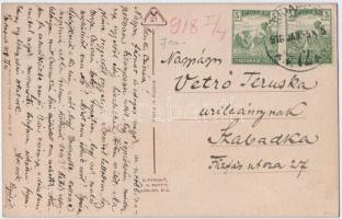 1918 "She Comes, She Looks, She Laughs, She Goes" Lady art postcard s: Harvey (EK)