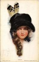 1916 &quot;Girlie&quot; Lady art postcard. Reinthal &amp; Newman No. 261. s: Harrison Fisher (EK)