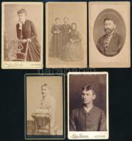 cca 1870-1890 össz. 10 db portré esztergomi műtermekből (Nagy Ferencz, Móller Lajos, Kádas Károly, B...