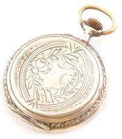 Oluland zsebóra, mechanikus szerkezettel, ezüst (Ag) tokkal. Működő szerkezet, szép számlappal, d: 4...