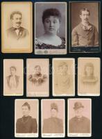 cca 1870-1890 össz. 16 db portré klf. pesti (Kozmata Ferenc) és budapesti műtermekből (Csonka Simon,...