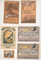 Német Birodalom ~1920. 6db (5xklf) papír szükségpénz T:I,I- (egyik T:III)
German Empire ~1920. 6pcs...