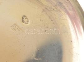 Ezüst (Ag) zsebóra dupla ezüst tokkal. Jelzett, működő, jó állapotban d: 50 mm