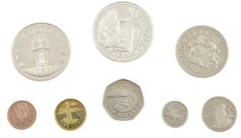 Barbados 1973. 1c-10$ (8xklf) forgalmi sor eredeti dísztokban T:PP Barbados 1973. 1 Cent - 10 Dollars (8xdiff) coin set in original case C:PP