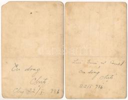 Kolozsvár, Cluj; színésznő. Succ. Joanovics E.L. Bordan, P. Unirii 32. / actress - 2 eredeti fotó / ...