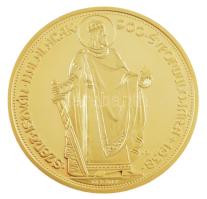 1938. 100P aranyozott Cu utánverete "R" jelzéssel, kapszulában (45mm) T:PP