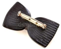 Murano, irizáló csokornyakkendő bross, jelzés nélkül, 3,5x5,5cm