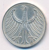 Német Szövetségi Köztársaság 1965F 5M Ag T:1- patina, kis ph
FRG 1965F 5 Mark Ag C:AU patina, small...