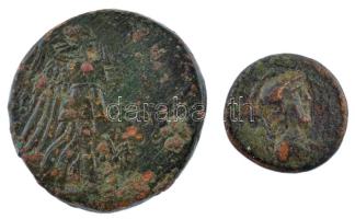 Ókori Görögország / Pontos / Amisos ~Kr.e. 100. AE 22 bronz érme VI. Mithridatész (7,27g) + bronz érme (1,72g) T:2- Ancient Greece / Pontos / Amisos ~100 BC AE 22 bronze coin Mithridates VI (7,27g) + ND bronze coin (1,72g) C:VF