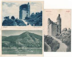 Visegrád - 3 db RÉGI város képeslap / 3 pre-1945 town-view postcards