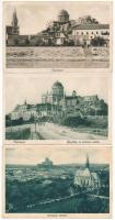 Esztergom - 3 db RÉGI város képeslap / 3 pre-1945 town-view postcards