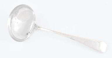 Ezüst(Ag) angol merőkanál, jelzett, h: 16,7 cm, nettó: 42,8 g
