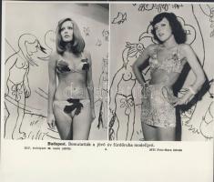 Pataki Ágiról készült fekete-fehér fénykép