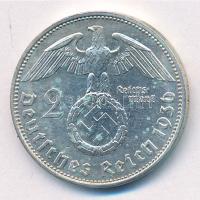 Német Harmadik Birodalom 1936E 2M Ag "Hindenburg" T:1- patina
German Third Reich 1936E 2 ...