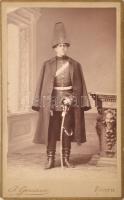 cca 1880 Bajor katonatiszt vizitkártya fotója Bavarian soldier