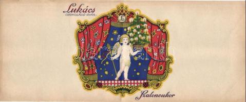 Lukács Csokoládé-Gyár szaloncukros csomagolópapírja (45 x 20cm)