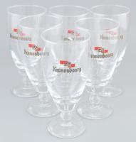 Kronenbourg, talpas sörös pohár, üveg, 6db, 0,4l, m: 18,5 cm, Hibátlan.