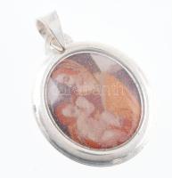 Ezüst(Ag) szentképes medál, jelzett, 2×1,8 cm, bruttó: 1,4 g