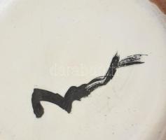 Bán Károly: Retró váza, jelzett, hibátlan, m: 22 cm