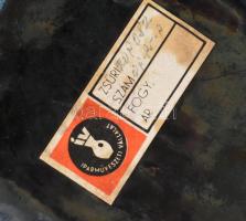 Mihály Béla: Ikebana. Mázkopásokkal, jelzett, 9,5x17,5cm