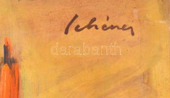 Schéner jelzéssel: Csendélet mézeskalács huszárral. Olaj, farost. Dekoratív, kissé sérült fakeretben...