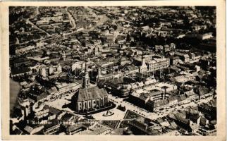 Kolozsvár, Cluj; légi felvétel repülőgépről / aerial view from aircraft