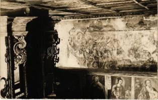 Gelence, Ghelinta; Római katolikus templom belső, Szent László freskó / church interior, mural. photo (EK)