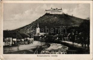 1943 Krasznahorkaváralja, Krásnohorské Podhradie; vár / Hrad Krásna Horka / castle (fa)